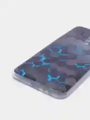 Бирюзовый силиконовый чехол на Xiaomi Redmi 9 / Сяоми Редми 9 прозрачный, с рисунком, защита камеры