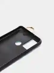 Голубой силиконовый чехол Honor 9A, с кольцом и ремешком