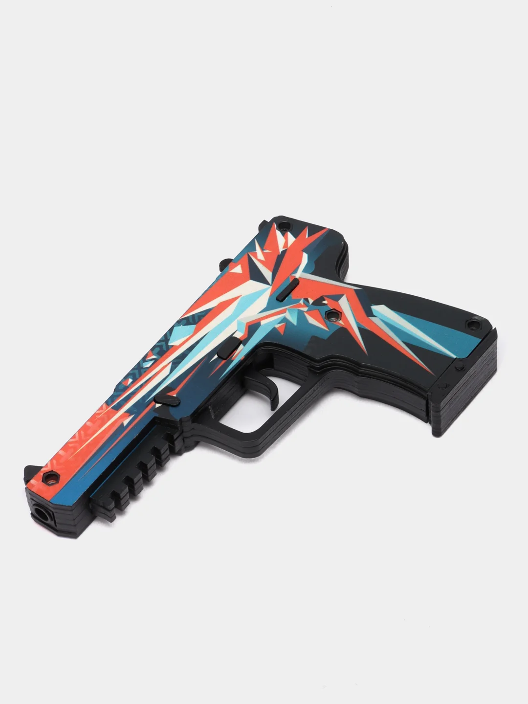 Алый резинкострел пистолет Five-Seven (FN) из кс го / cs go (Буйство Красок), дерево