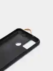 Розовый силиконовый чехол Honor 9A, с кольцом и ремешком