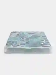 Тёмно-зелёный силиконовый чехол на Samsung Galaxy A32 / Самсунг А32 прозрачный с рисунком, защита камеры