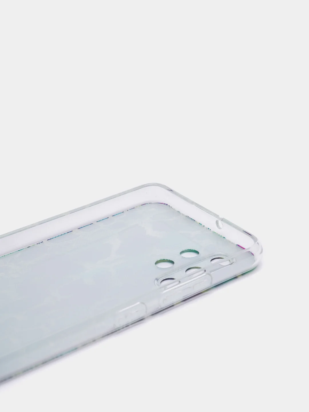 Тёмно-зелёный силиконовый чехол на Samsung Galaxy A32 / Самсунг А32 прозрачный с рисунком, защита камеры