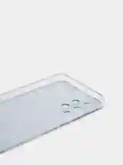 Тёмно-зелёный силиконовый чехол на Samsung Galaxy A32 / Самсунг А32 прозрачный с рисунком, защита камеры
