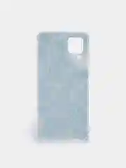 Тёмно-бирюзовый чехол на Samsung Galaxy A12/M12 / Самсунг А12/М12 прозрачный, с рисунком, защита камеры
