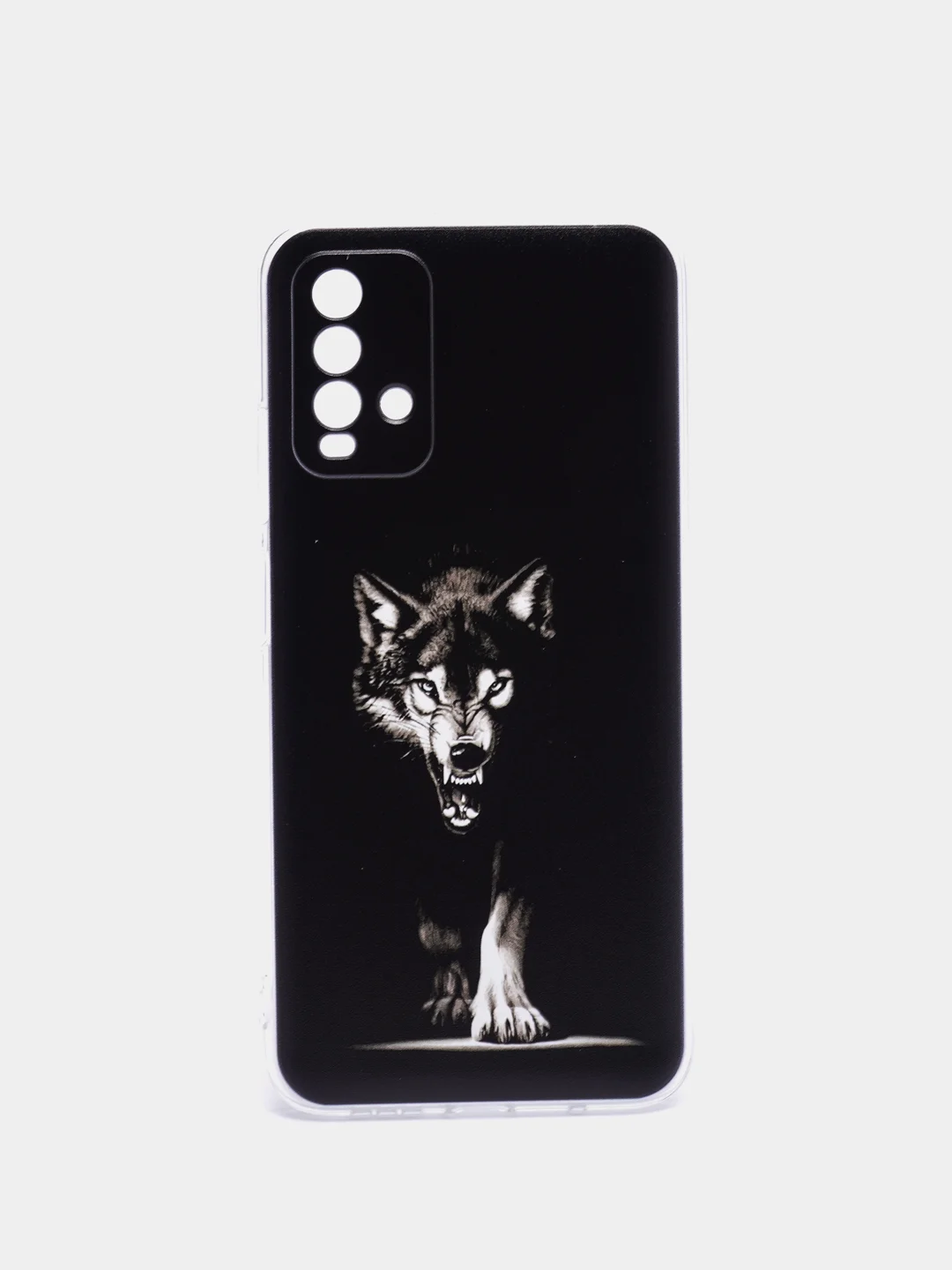 Серый меланж силиконовый чехол на Xiaomi Redmi 9T / Редми 9Т прозрачный, с рисунком, защита камеры
