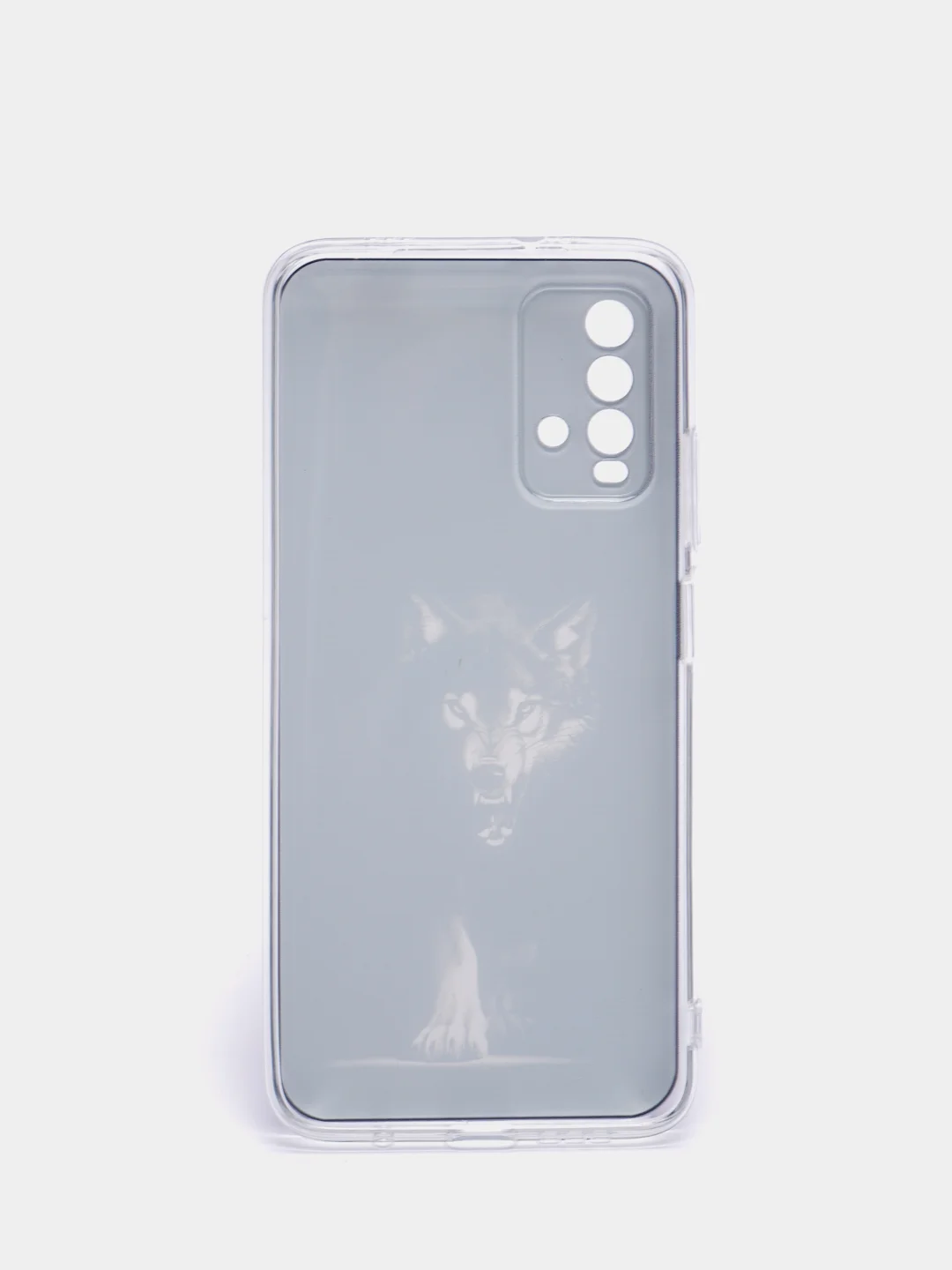 Серый меланж силиконовый чехол на Xiaomi Redmi 9T / Редми 9Т прозрачный, с рисунком, защита камеры
