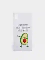 Белый силиконовый чехол на Samsung Galaxy A10 / Самсунг А10 прозрачный с рисунком, защита камеры