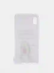 Белый силиконовый чехол на Samsung Galaxy A10 / Самсунг А10 прозрачный с рисунком, защита камеры