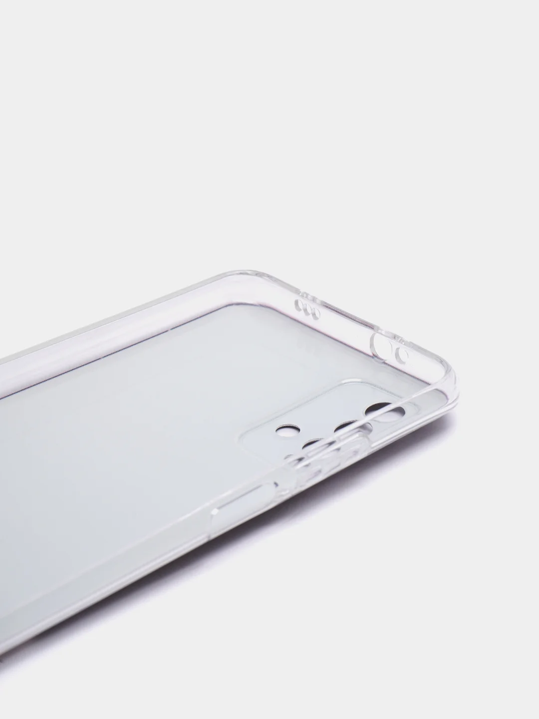 Серебряный силиконовый чехол на Xiaomi Redmi 9T / Редми 9Т прозрачный, с рисунком, защита камеры