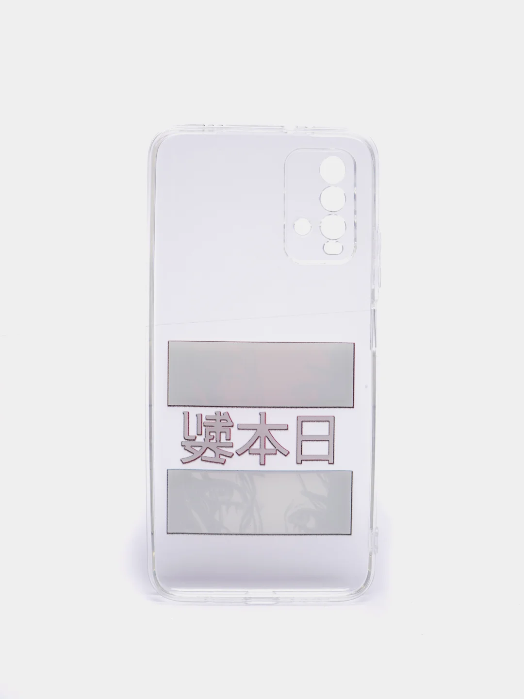 Алый силиконовый чехол на Xiaomi Redmi 9T / Редми 9Т прозрачный, с рисунком, защита камеры