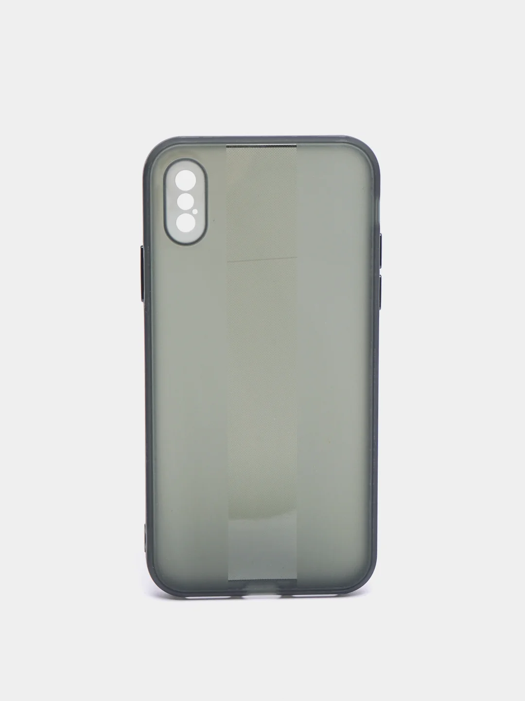 Черный чехол на iPhone X, XS, 1,5 мм Плотный цветной