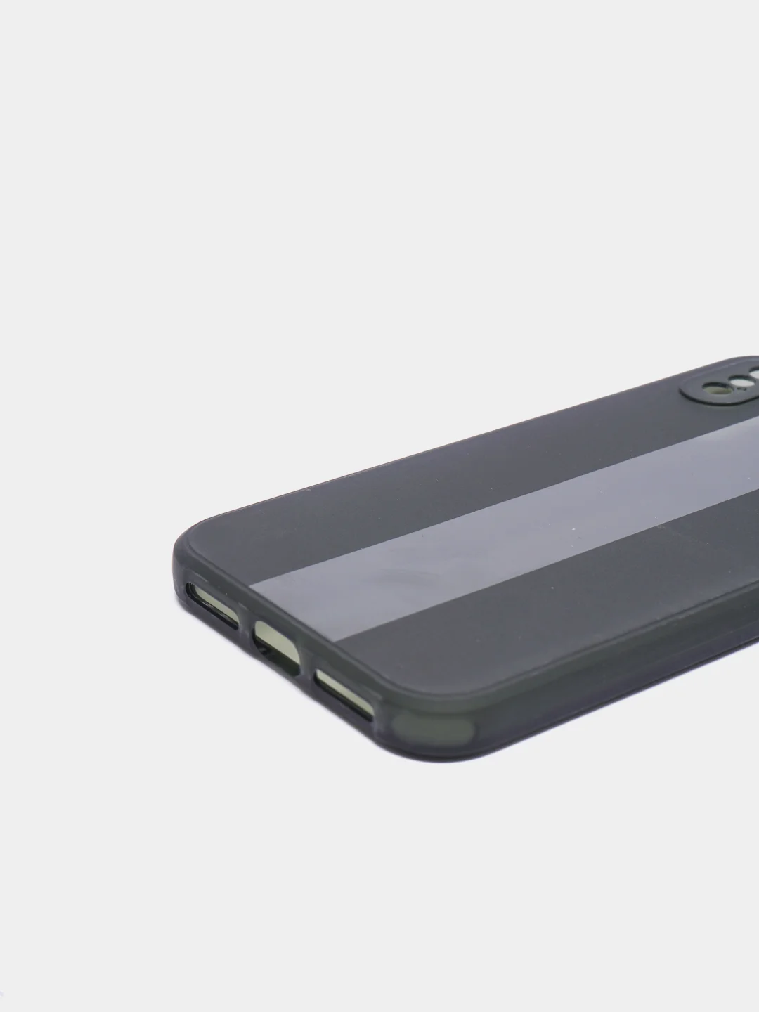 Черный чехол на iPhone X, XS, 1,5 мм Плотный цветной