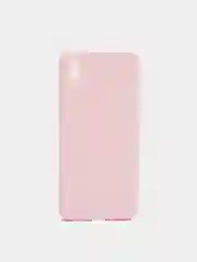 Коралловый меланж чехол силиконовый с защитой камеры для Xiaomi Redmi 9A с бархатной подкладкой