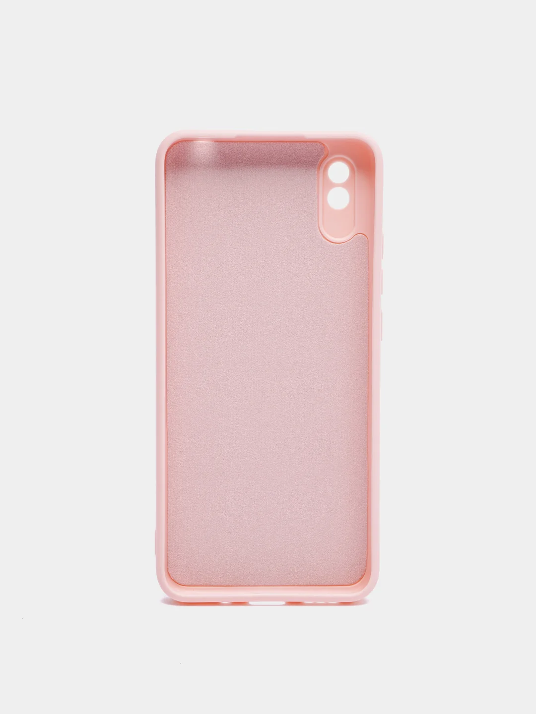 Коралловый меланж чехол силиконовый с защитой камеры для Xiaomi Redmi 9A с бархатной подкладкой