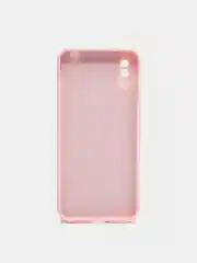 Коралловый меланж чехол силиконовый с защитой камеры для Xiaomi Redmi 9A с бархатной подкладкой