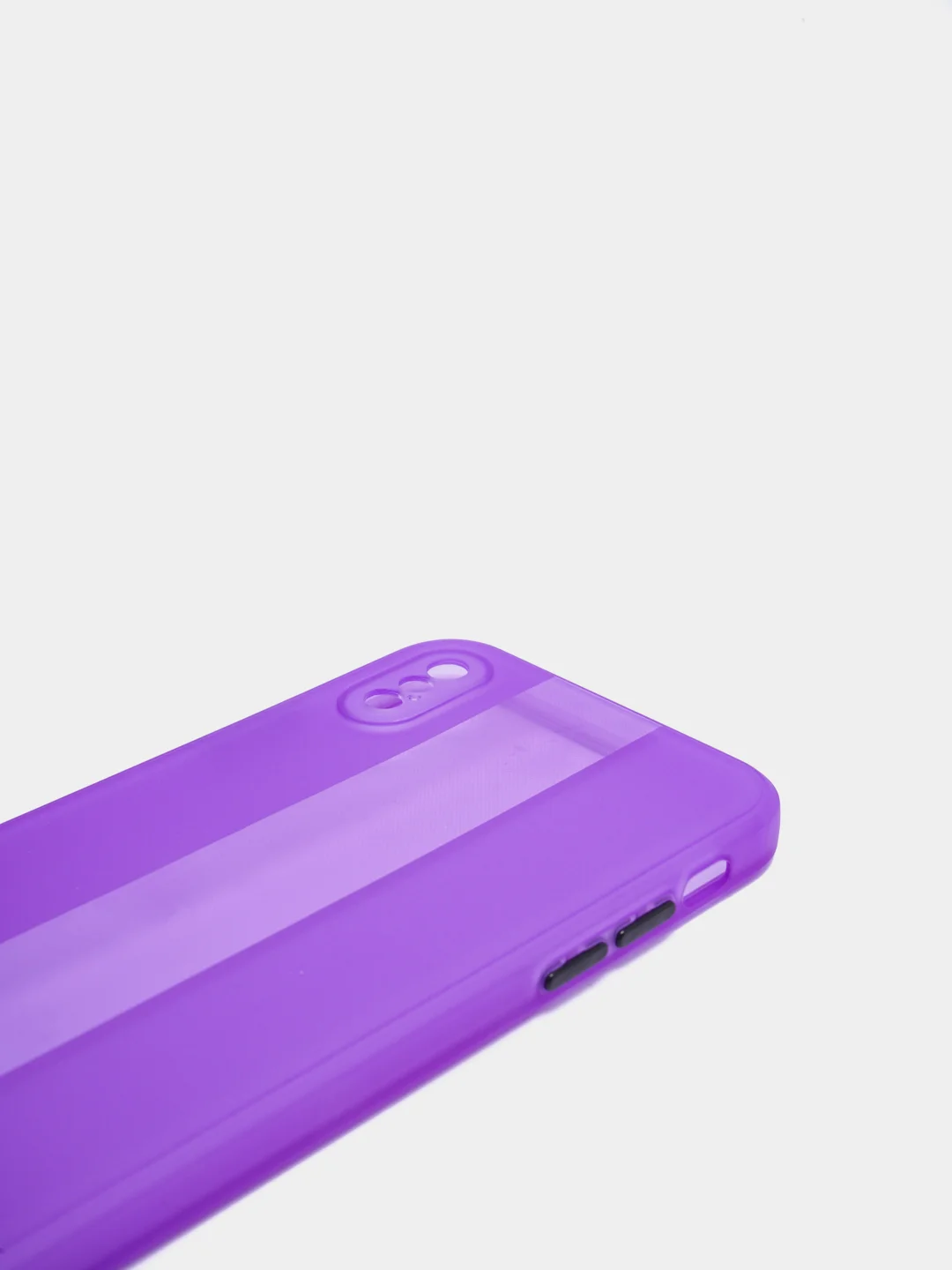 Фиолетовый чехол на iPhone X, XS, 1,5 мм Плотный цветной