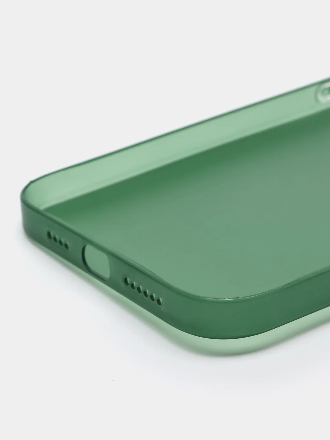 Зеленый чехол iPhone 12 Pro Max пластиковый матовый ультратонкий с защитой камеры