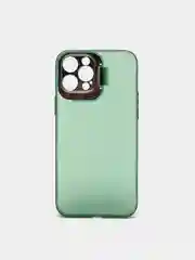 Зеленый чехол iPhone 12 Pro Max пластиковый матовый ультратонкий  с защитой камеры