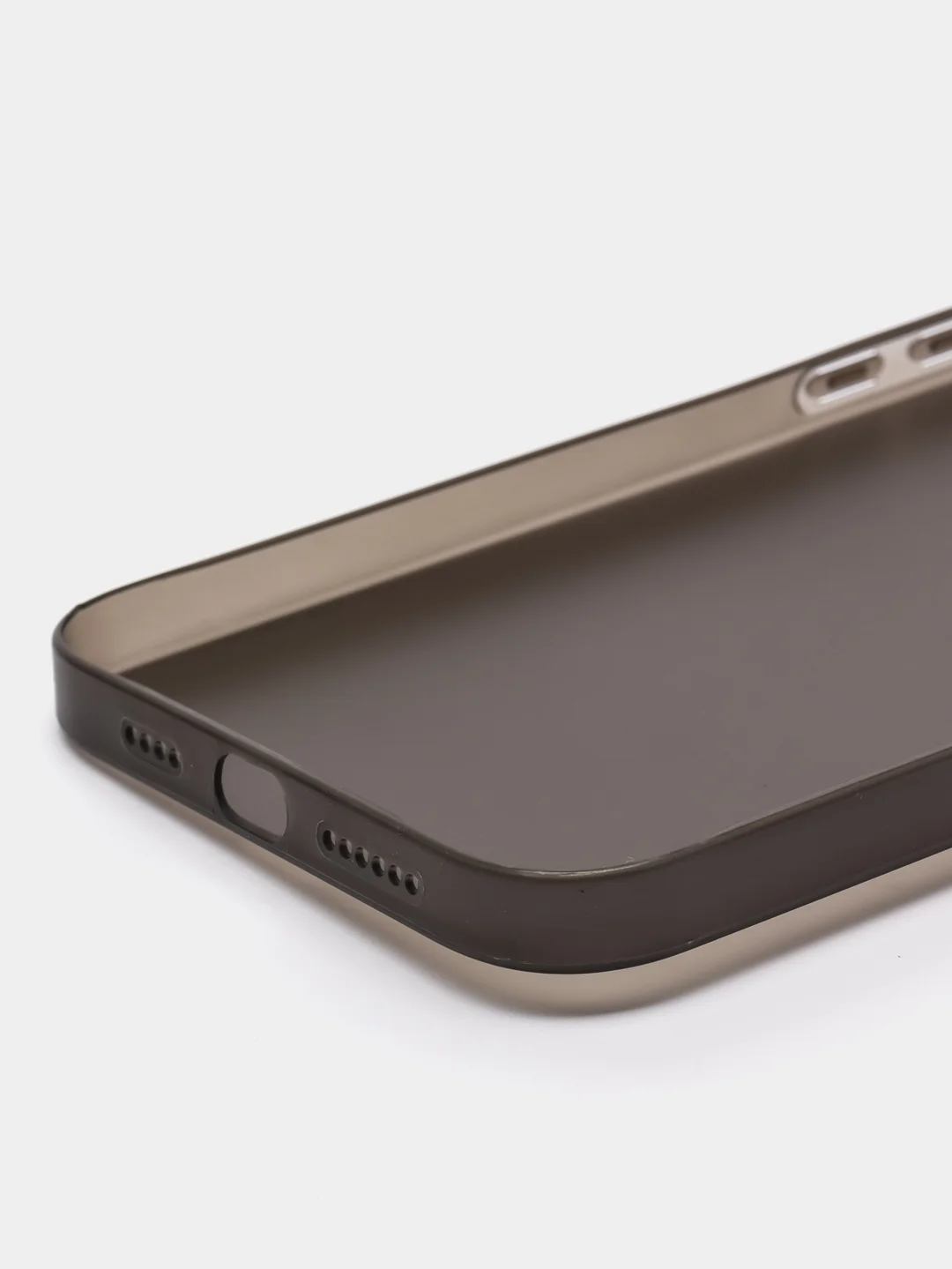Угольный чехол iPhone 12 Pro Max пластиковый матовый ультратонкий с защитой камеры