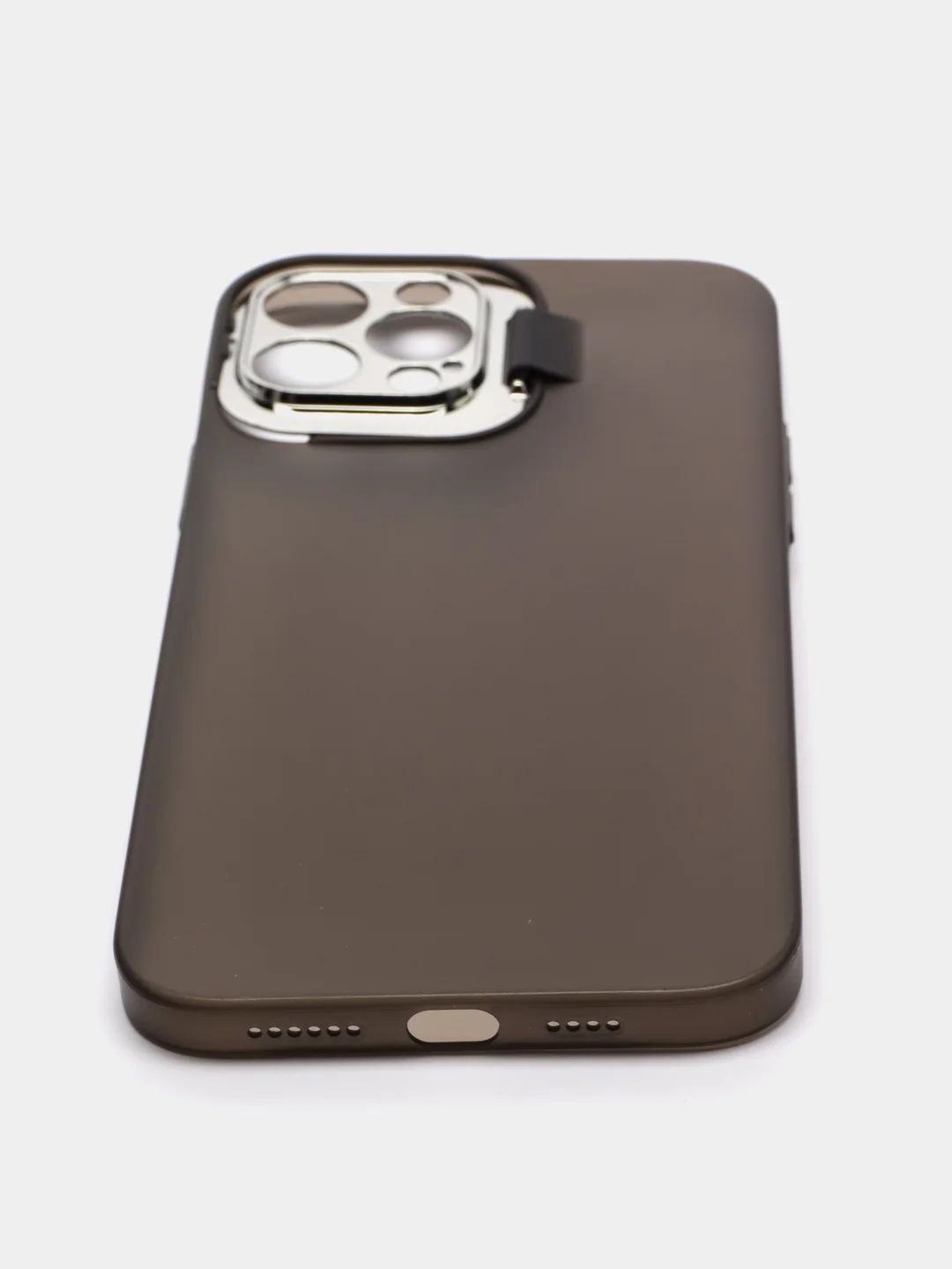 Угольный чехол iPhone 12 Pro Max пластиковый матовый ультратонкий с защитой камеры