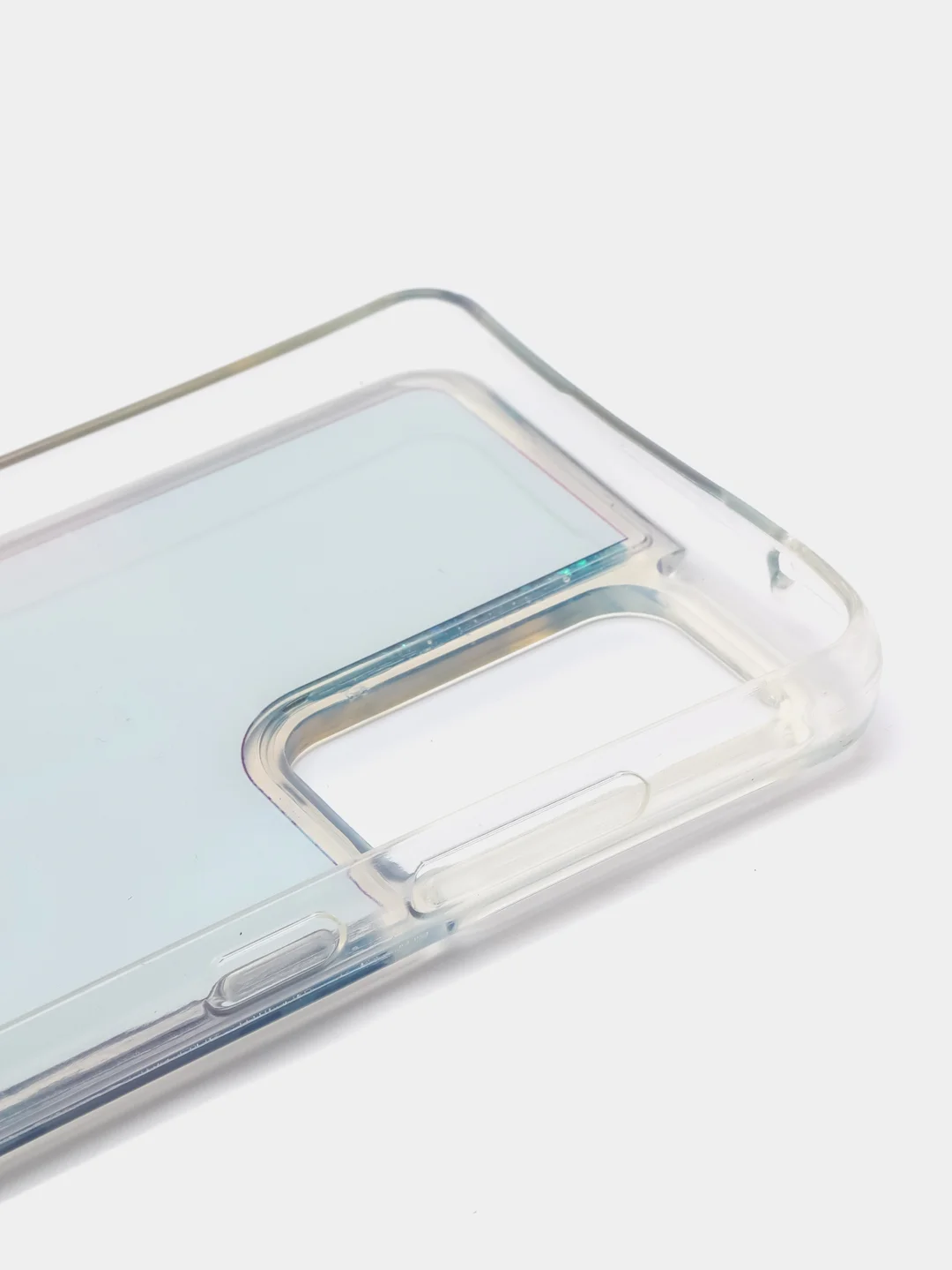 Темно-синий чехол Samsung Galaxy A72 (Самсунг Галакси А72) переливающийся жидкий с блестками