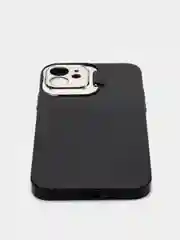 Черный чехол для iPhone 12 пластиковый матовый ультратонкий с защитой камеры
