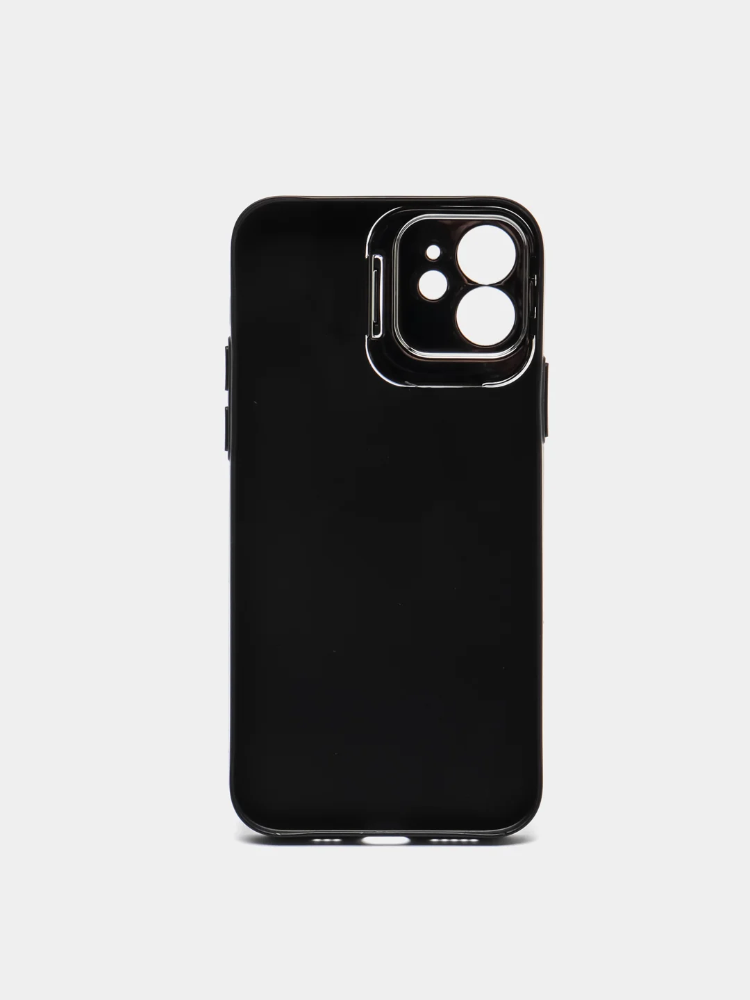 Черный чехол для iPhone 12 пластиковый матовый ультратонкий с защитой камеры