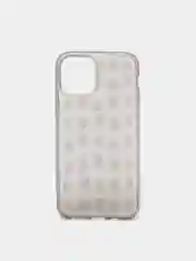 Серый меланж чехол для iPhone (Айфон) 11 силиконовый, синий