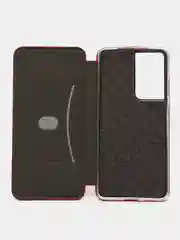 Красный чехол книжка Samsung Galaxy S21 Ultra, Самсунг Галакси С21 Ультра