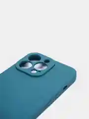 Бирюзовый чехол Silicone Case для iPhone 12, 12 Pro, Max, 12 mini, 13, 13 Pro, Max с защитой камеры