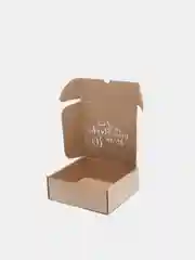 Бежевый коробка из микрогофрокартона 16*16*6см 2шт, подарочная "В этот прекрасный день"