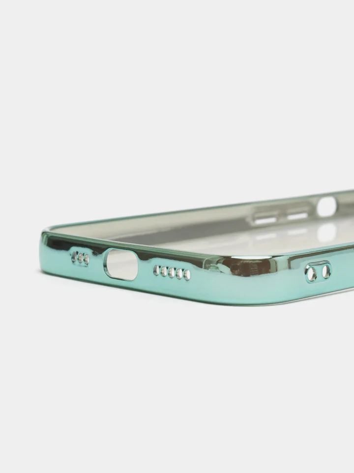 Зеленый чехол для iPhone 13 Pro Max силиконовый айфон про макс прозрачный