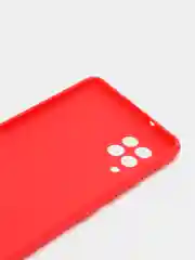 Красный чехол силиконовый матовый для Samsung A42
