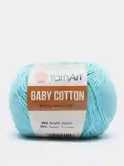 Лазурный пряжа YarnArt Baby cotton, 50 г, 165 м, акрил и хлопок