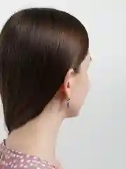 Синий серьги "Бабочки"