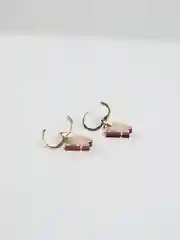 Красный серьги "Бабочки"