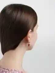 Красный серьги "Бабочки"
