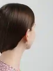Серебряный серьги-подвески в виде контура сердца, 2 цвета