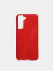 Красный чехол блестящий для Samsung Galaxy S21FE, накладка c блёстками для Самсунг S21 FE