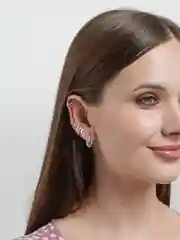 Хаки серьги, каффы, цвет золотой