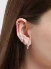 Хаки серьги, каффы, цвет золотой