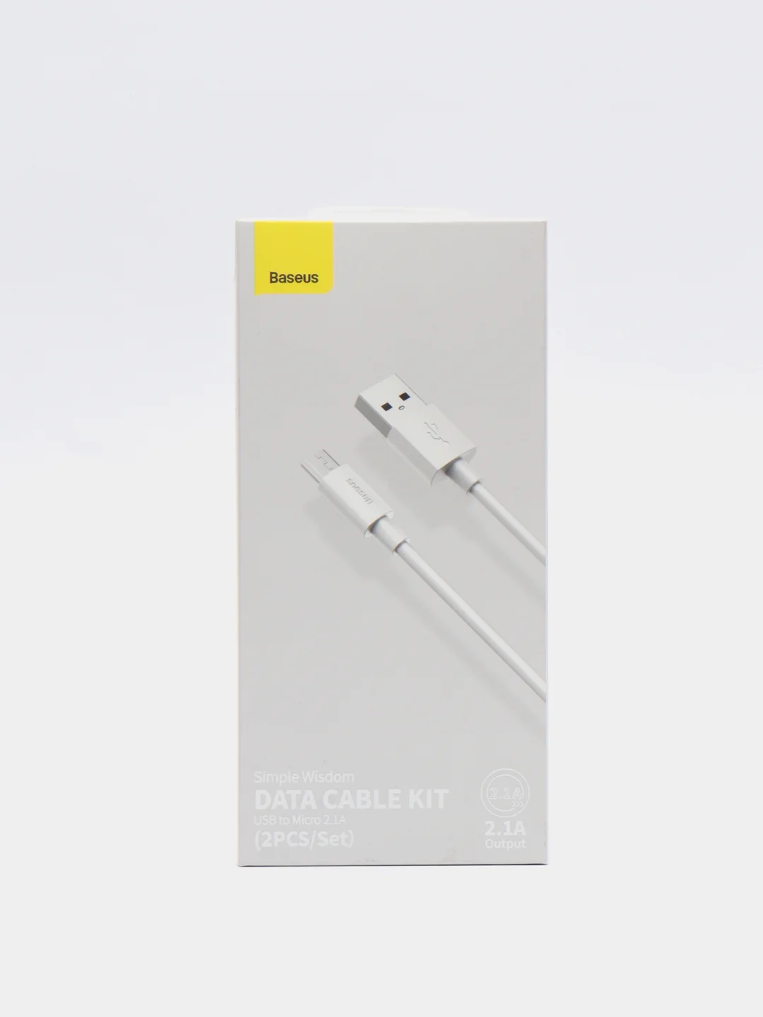Белый кабель Baseus Simple (2шт USB/Micro-USB, Type-C, Lightning, 5A, 40W для iPhone и Android)