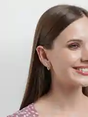 Фуксия серьги, каффы, цвет золотой
