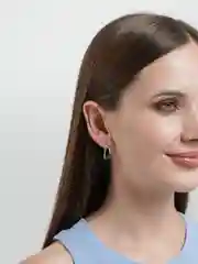 Серебряный женские серьги геометрия
