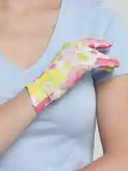 Желтый перчатки рабочие, прорезиненные, женские