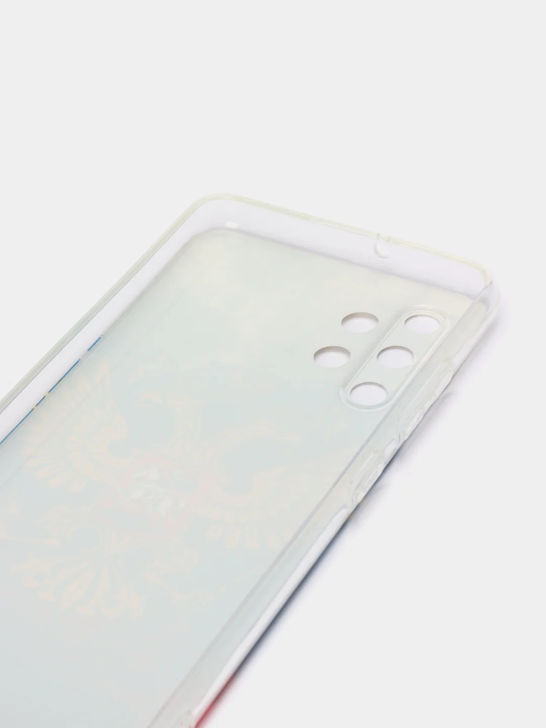 Синий силиконовый чехол на Samsung Galaxy A32 / Самсунг А32 прозрачный с рисунком, защита камеры