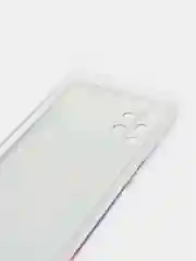 Синий силиконовый чехол на Samsung Galaxy A32 / Самсунг А32 прозрачный с рисунком, защита камеры
