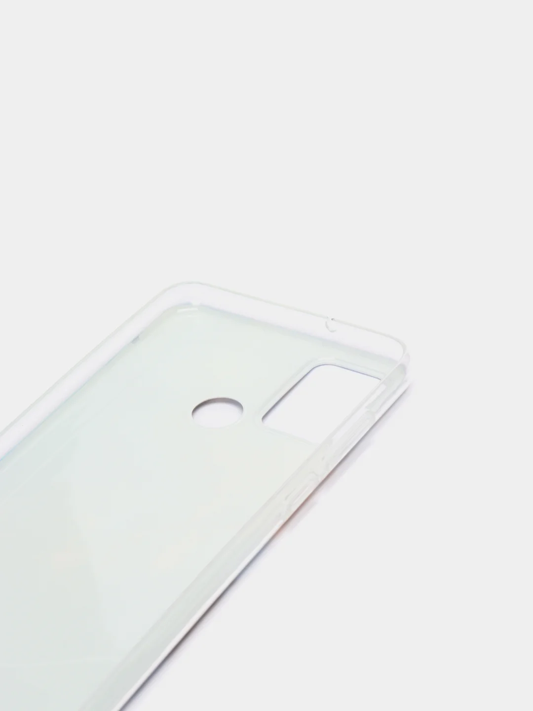 Голубой силиконовый чехол на Honor 9A / Хонор 9А прозрачный, с рисунком, защита камеры