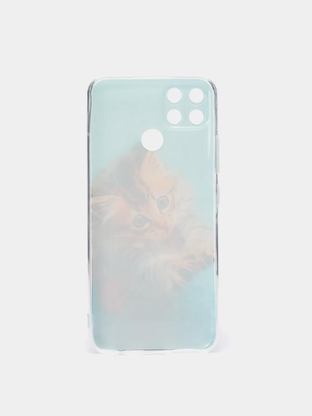 Светло-коричневый силиконовый чехол на Oppo Realme C25/C25s / Оппо Реалми С25/C25s прозрачный, с рисунком