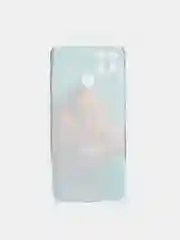 Светло-коричневый силиконовый чехол на Oppo Realme C25/C25s / Оппо Реалми С25/C25s прозрачный, с рисунком